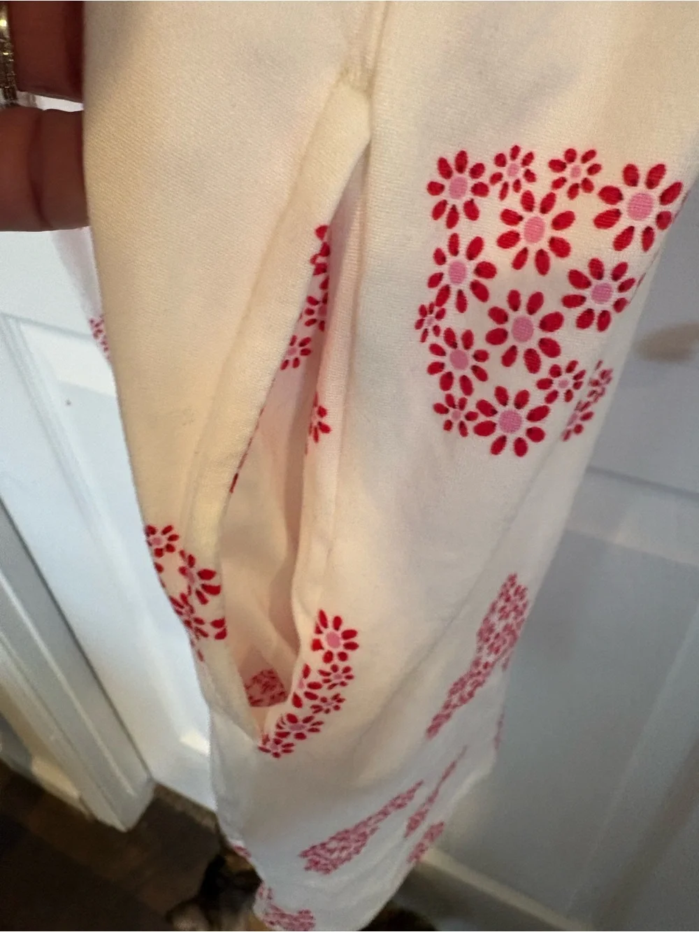 Womens Sleepshirt with pockets and Red Heart Print by Joyspun small